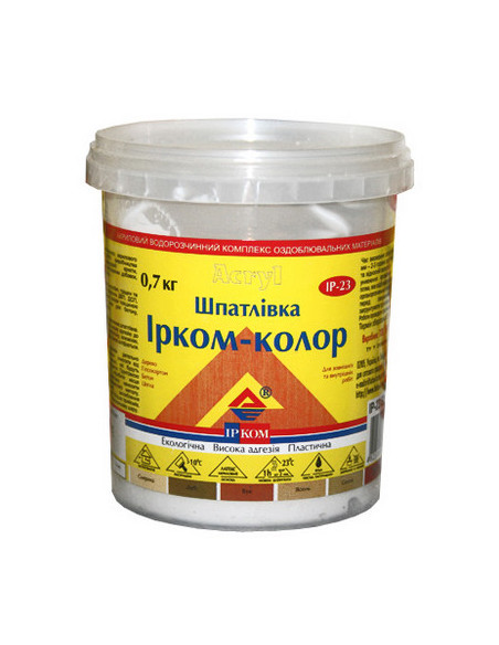 Шпаклівка по дереву Ірком IP-23, сосна, 0,7 кг