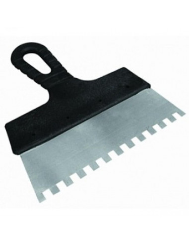 Шпатель с пластмасовою ручкою, 200 мм, зуб 6х6 мм (Україна)