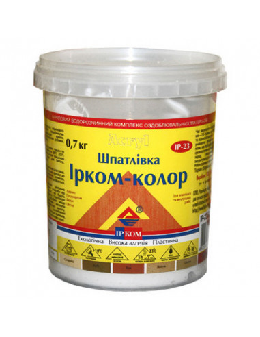 Шпатлевка по дереву Ирком IP-23, горіх, 0,7 кг