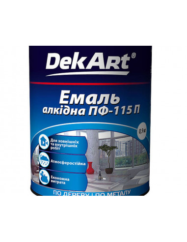 Эмаль алкидная ПФ-115 синяя ТМ"DekArt" - 2,8кг