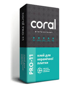 Coral PRO-11 Клей для кераміч. плитки, 25кг