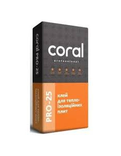Coral PRO-25 Клей для теплоізоляційних плит, 25 кг
