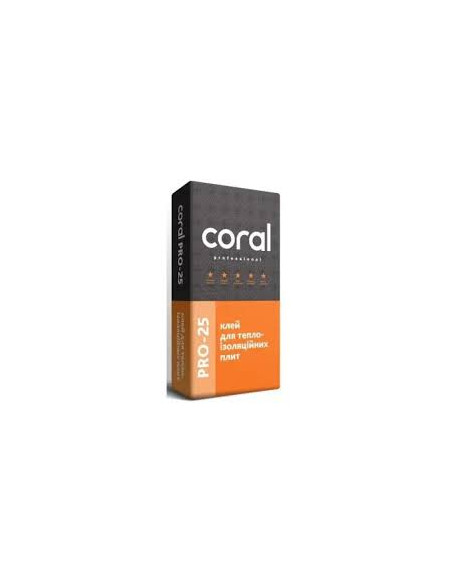 Coral PRO-25 Клей для теплоізоляційних плит, 25 кг