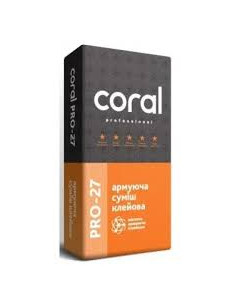 Coral PRO-27 Армуюча суміш клейова, 25 кг