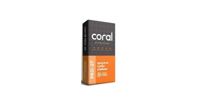 Coral PRO-27 Армуюча суміш клейова, 25 кг