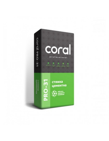 Coral PRO-31 Стяжка цементна, 25 кг