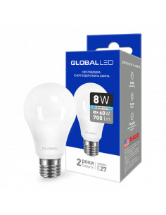 GLOBAL LED 8W 4100К Е27 (1GBL-162)