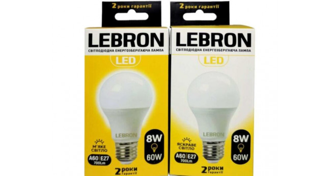 Led Lebron L-A60 8W, E27, 4100K, 750Lm акция 