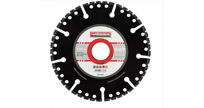  Диск алмазний "HAISSER" MULTIPURPOSE 125*1.2*3*22.23  