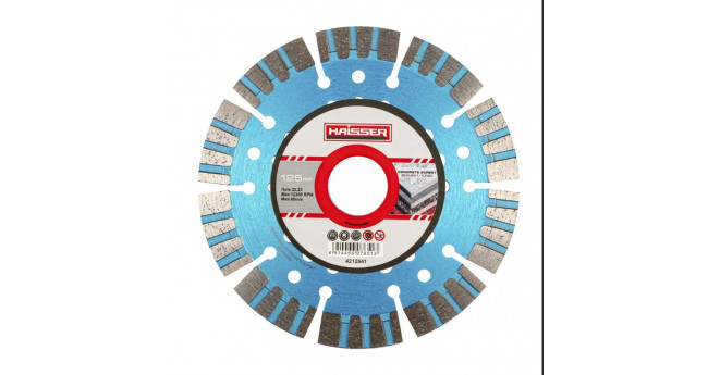 Диск алмазний "HAISSER" CONCRETE EXPERT 125x2.2x12x22.23