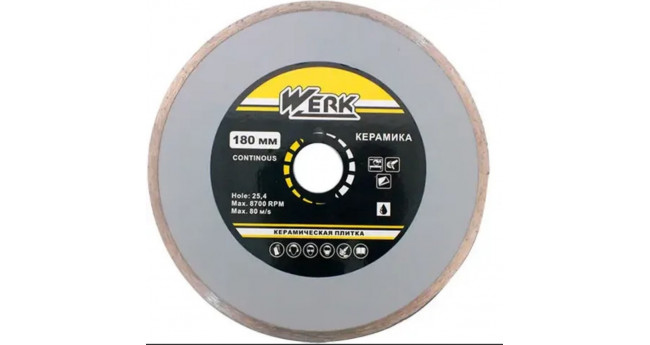 Диск алмазный для керамики Ceramics 180мм Werk