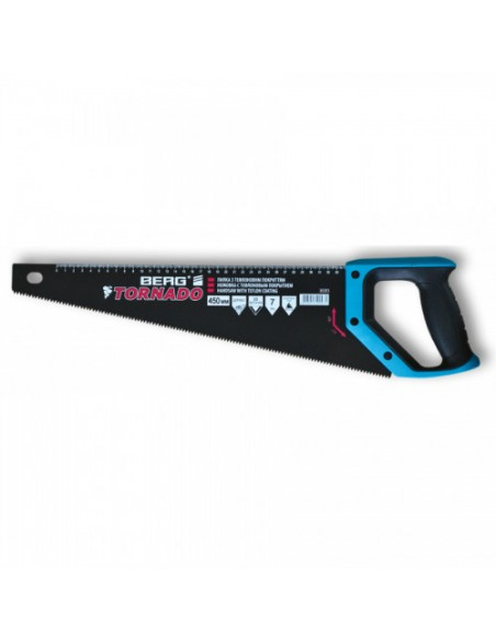  Пилка по дереву TORNADO 450мм, з тефлоновим покриттям Berg