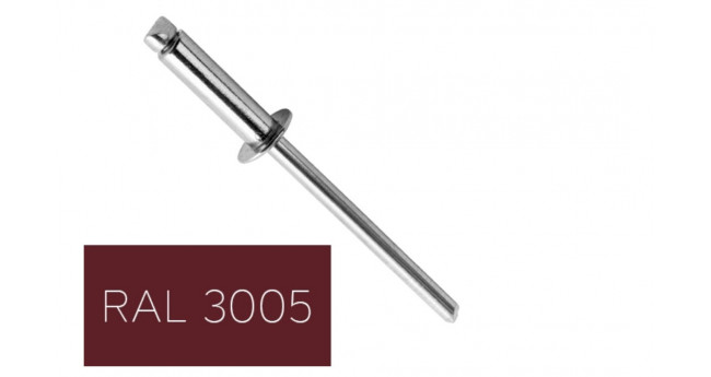 Заклепка  4х10мм 50шт RAL3005 
