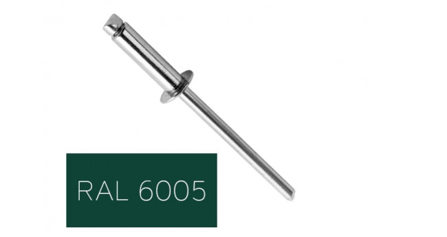 Заклепка  4х10мм 50шт RAL6005