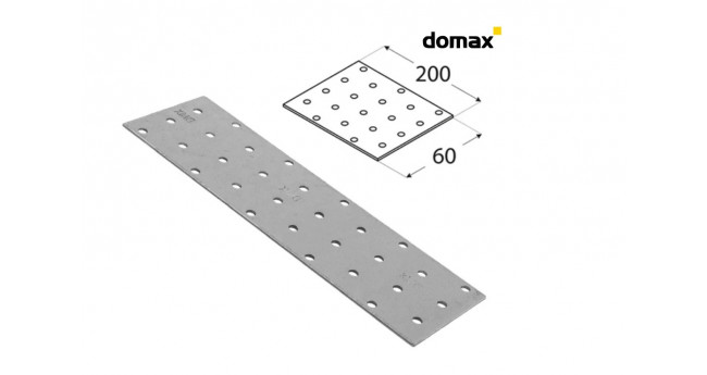 Монтажна пластина перфорована Domax 60х200х2 PP
