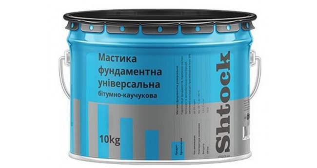 Мастика бітумно-каучукова фундамент Shtok 10кг