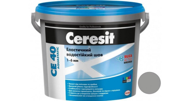 Фуга Ceresit CE 40 світло-сіра №10 1кг 