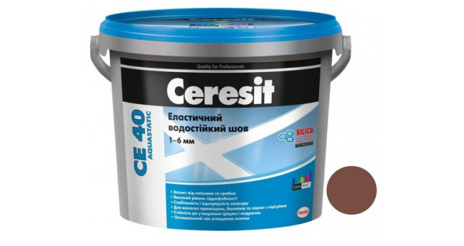 №49 Фуга "Ceresit" СЕ 40 для швів водостійка Цегляна 2 кг