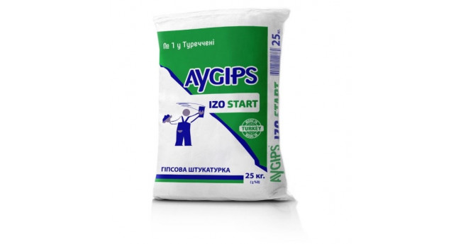 Шпаклівка гіпсова Aygips IZO Start (25 кг)