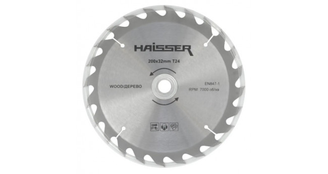 Диск пильний 200*32 24 зуб. по дереву HAISSER