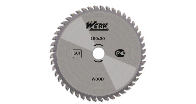 Диск пильний 190х30 50 зуб  по дереву WERK