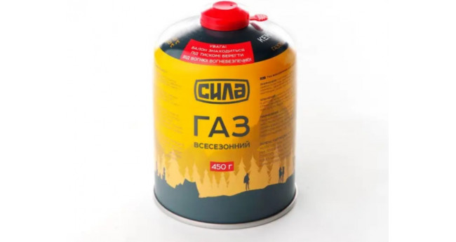 Газ Бутан "Сила" 450гр/Картридж (Всесезонний) 680247