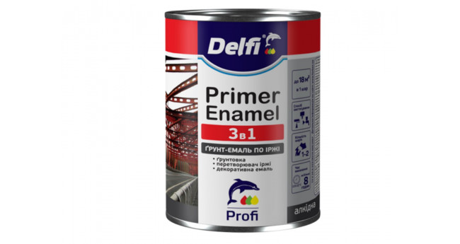 Грунт-емаль 3в1 Delfi Жовта 2,8 кг