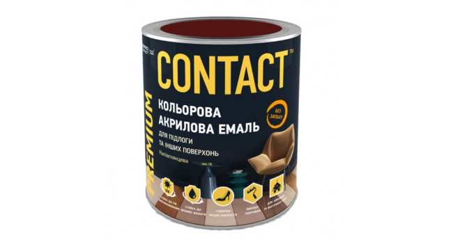Емаль акрилова CONTACT універсальна вишнева RAL-3009 0,75 л