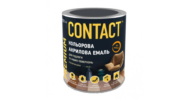 Емаль акрилова CONTACT універсальна Графіт  RAL-7024 0,75 л
