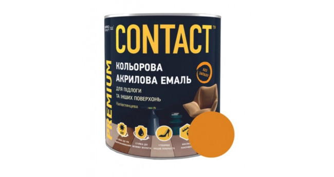 Емаль акрилова CONTACT універсальна жовто-коричнева RAL-8003 0,75 л