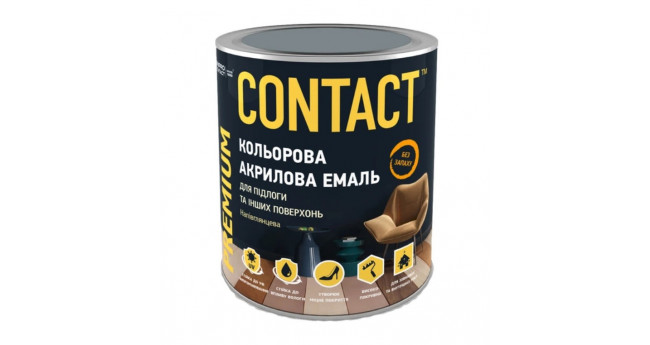 Емаль акрилова CONTACT універсальна сіра RAL-7046 0,75 л