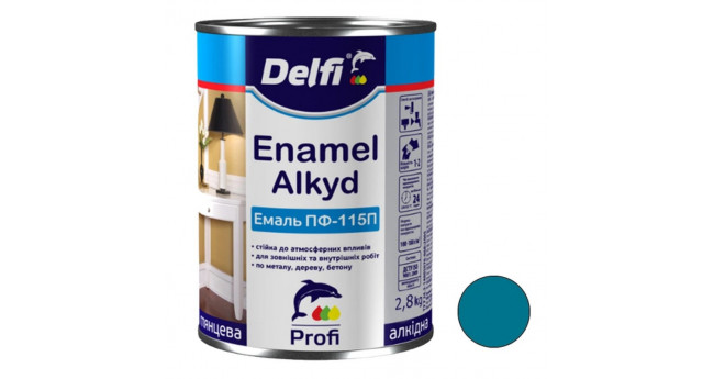 Емаль ПФ-115 DELFI 2,8 кг, Блакитна