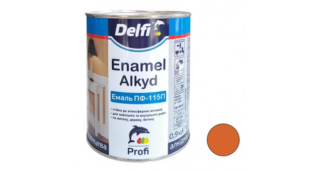 Емаль ПФ-115 DELFI 2,8 кг, Помаранчева