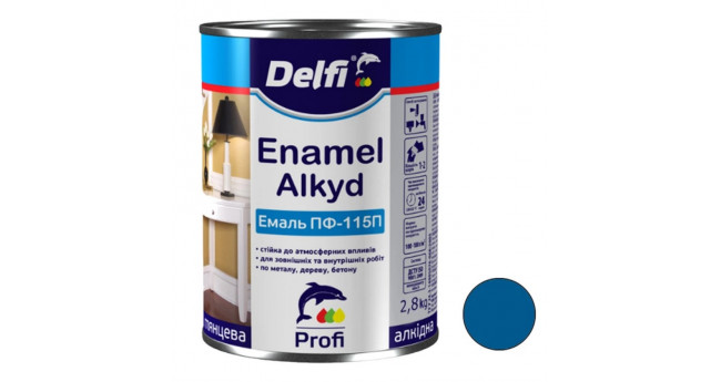 Емаль ПФ-115 DELFI 2,8 кг, Світло-блакитна