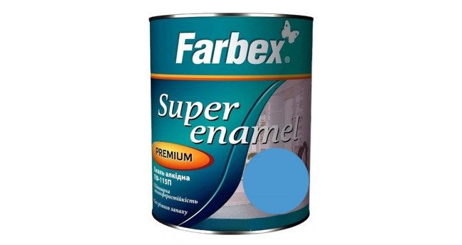 Емаль ПФ-115 Farbex 0,9 кг, Блакитна
