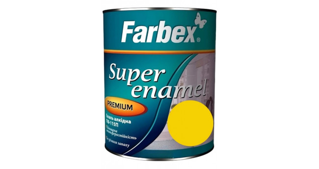 Емаль ПФ-115 Farbex 0,9 кг, Жовта