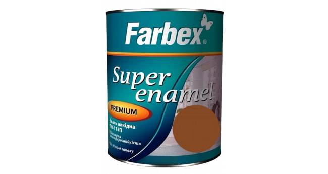 Емаль ПФ-115 Farbex 0,9 кг, Жовто-коричнева