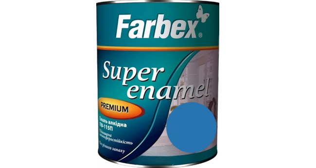 Емаль ПФ-115 Farbex 0.3 кг, Яскраво-блакитна
