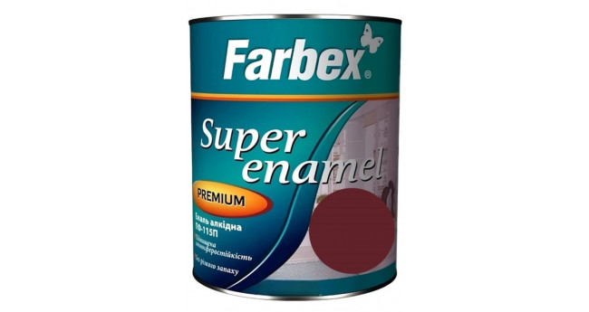 Емаль ПФ-115 Farbex 2,8 кг, Вишнева