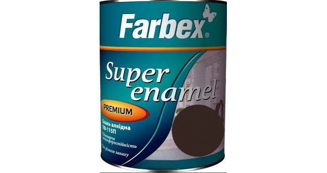 Емаль ПФ-115 Farbex 0,9 кг, Темно-коричнева