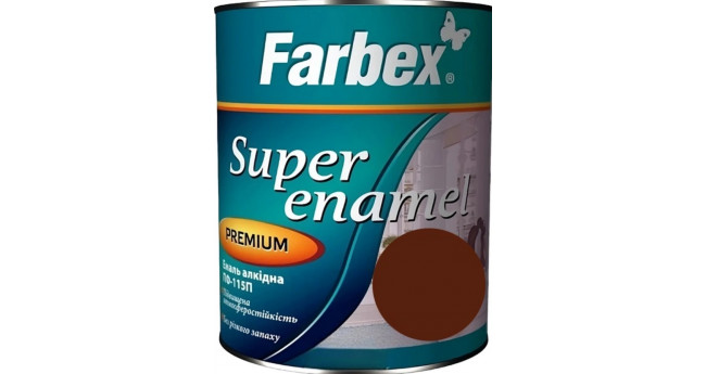 Емаль ПФ-115 Farbex 0,9 кг, Червоно-коричнева