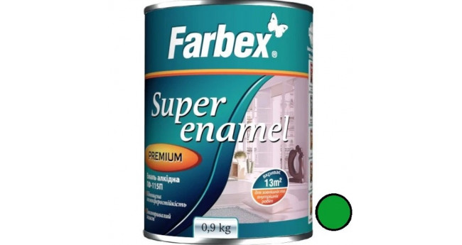 Емаль ПФ-115 Farbex 0,9 кг, Салатова