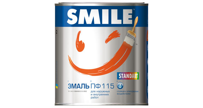 SMILE Емаль ПФ-115 Яскраво-Червоний 2,8 кг