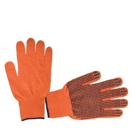 Перчатки защитные з точками (оранжевые)