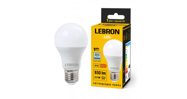 Led Lebron L-A60 10W, E27, 6500K, 900Lm