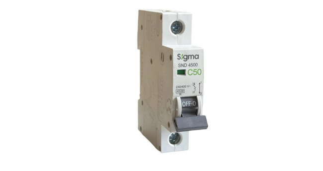 Автомат 1р 4.5 кА 50А  Sigma