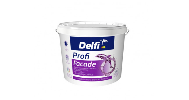 Фарба латексна фасадна Profi Facade "Delfi" 1,4 кг
