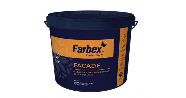 Фарба фасадна високоякісна ВДА Fasad Farbex 7,0  кг