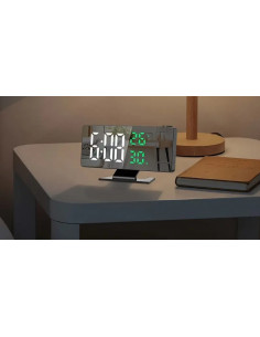 Багатофункціональний світлодіодний проекційний годинник з дисплеєм температури та вологості 2