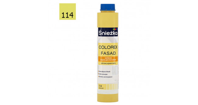 Фарбник Снєжка (Sniezka) Colorex Фасад №114 (лимонний), 750 мл
